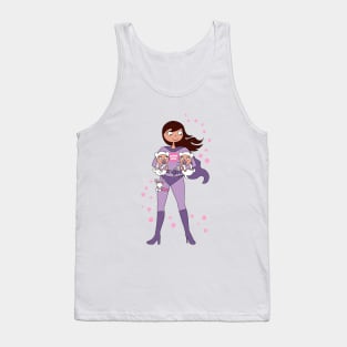 Supermom twins - dark brown hair Tank Top